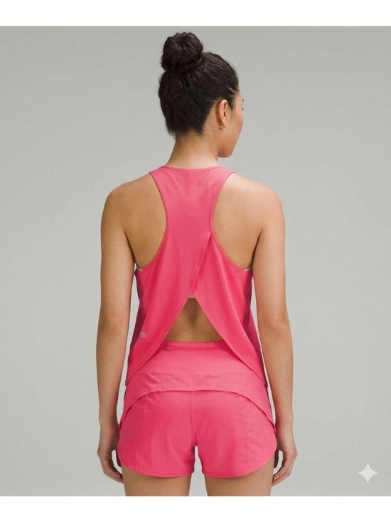 NWOT Lululemon High-Ventilation Running Tank Top Lip Gloss Mesh Open Back 10 - Picture 9 of 9